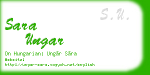 sara ungar business card